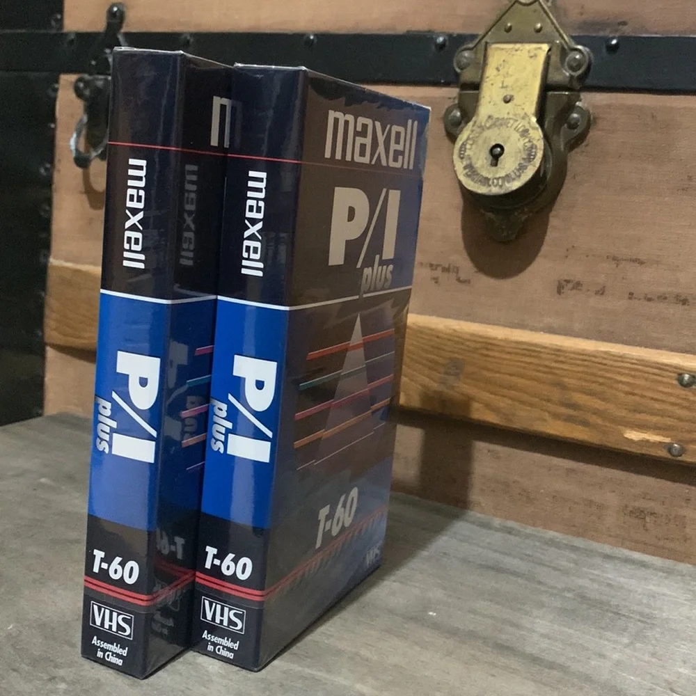 Blank VHS tapes.  Maxwell.  Lot of 2